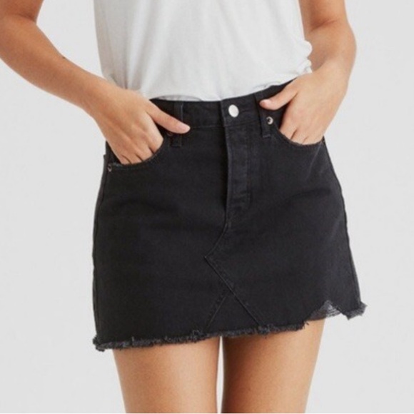 American Eagle • Black Denim Skirt - Picture 1 of 9